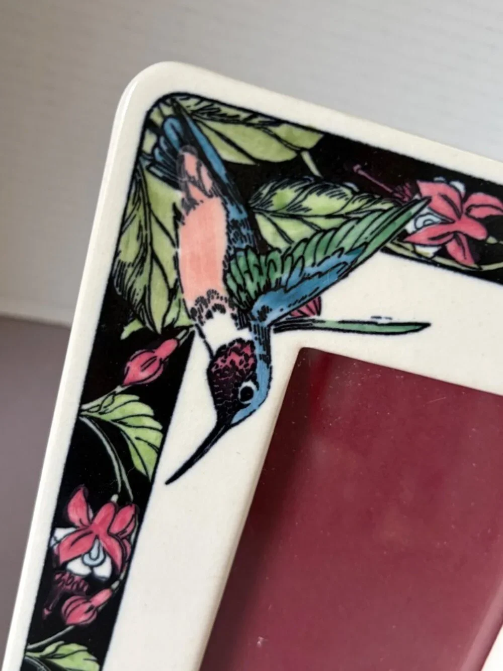 Hummingbird & Floral Ceramic Photo Frame 4